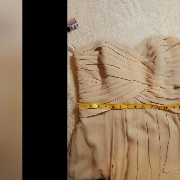 David's bridal NWT strapless crinkle chiffon mini dress. Womens Size 8. NWT! - Picture 7 of 13